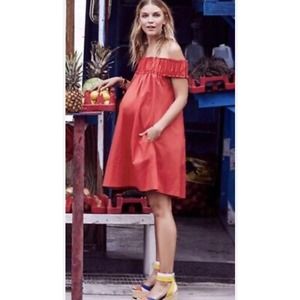 Hatch Maternity Audrey Off the Shoulder Dress